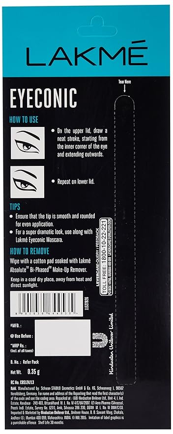 Lakme Eyeconic Kajal, Classic Brown Colour, Matte Kohl Liner in a Twist Up Pencil - Waterproof, Smudge Proof & Long Lasting Eye Makeup, 0.35 g