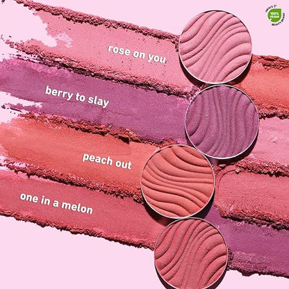 Plum Cheek-A-Boo Shimmer Blush | Highly Pigmented | Effortless Blending | 100% Vegan & Cruelty Free | 125 Pink About You