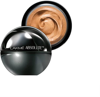 Lakmé Absolute Skin Natural Mousse -Golden light - Spf 8 Natural Finish Matte Cream Foundation -Coverage Face Makeup, 25G vc