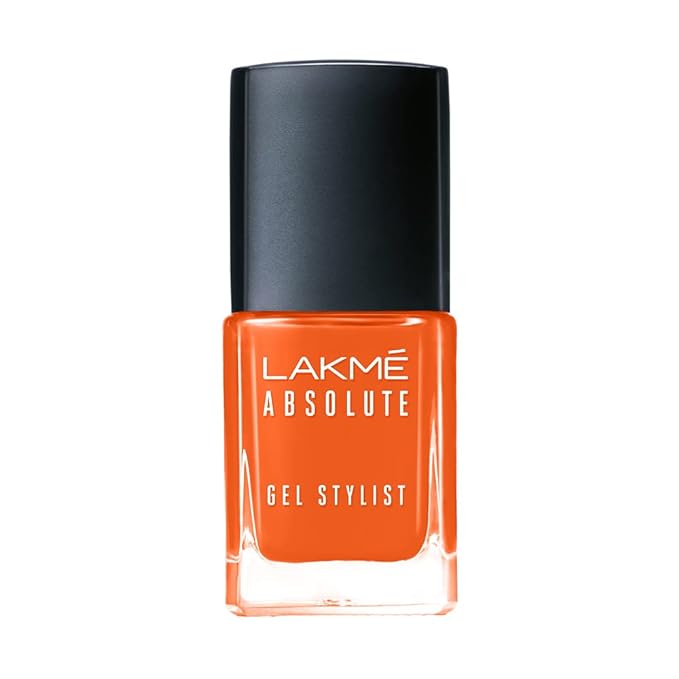 Lakme Absolute Gel Stylist Nail Color, Tomato Tango, 12 ml