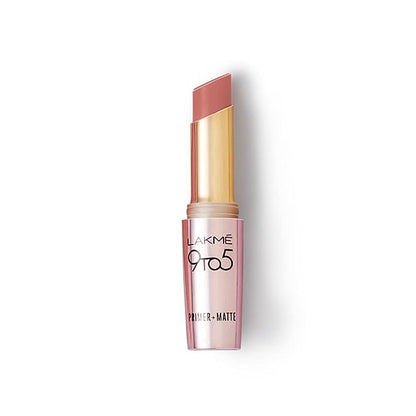 Lakme 9 To 5 Primer + Matte Lipstick, Matte Finish, Lightweight Lipstick, Lasts For 16Hrs, Nourishes Lips & Great For Daily Use, Red Velvet, 3.6g