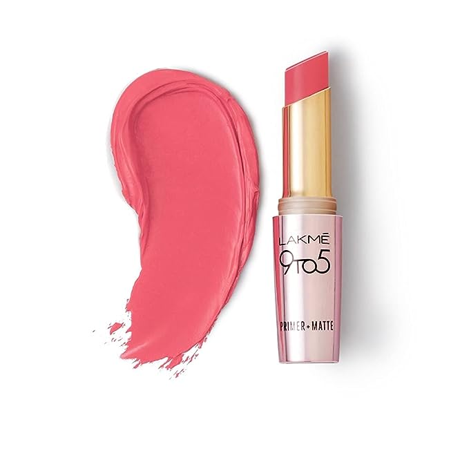 Lakme 9 To 5 Primer + Matte Lipstick, Matte Finish, Lightweight Lipstick, Lasts For 16Hrs, Nourishes Lips & Great For Daily Use, Burgundy Passion, 3.6g