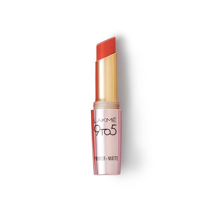 Lakme 9 To 5 Primer + Matte Lipstick, Matte Finish, Lightweight Lipstick, Lasts For 16Hrs, Nourishes Lips & Great For Daily Use, Burgundy Passion, 3.6g