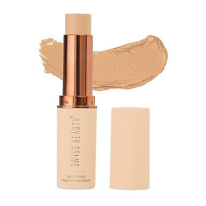 Swiss Beauty Satin Finish Panstick Foundation to Conceal & Cover, Buildable Coverage | Stick Foundation with Creamy Formula | For All Skin Types | Shade- Warm Honey, 7gm