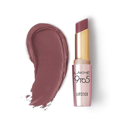 Lakme 9 To 5 Primer + Matte Lipstick, Matte Finish, Lightweight Lipstick, Lasts For 16Hrs, Nourishes Lips & Great For Daily Use, Burgundy Passion, 3.6g