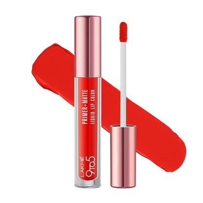 Lakmé 9to5 Primer + Matte Liquid Lip Color MP2 Power Pink