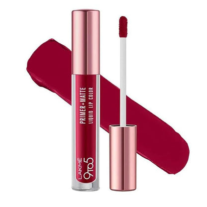 Lakmé 9to5 Primer + Matte Liquid Lip Color MP2 Power Pink