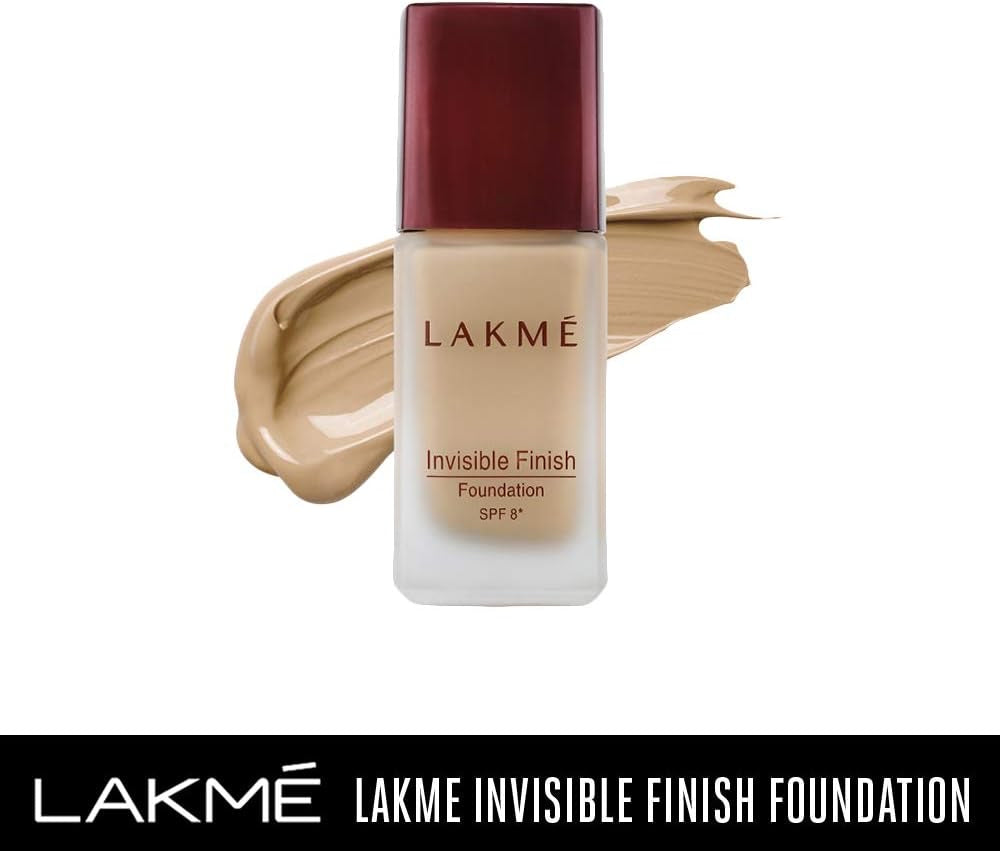 LAKMÉ Invisible Finish SPF 8 Foundation, Liquid Shade 04, 25 ml