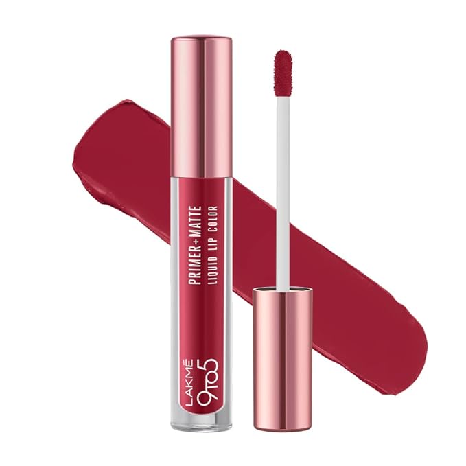 Lakmé 9to5 Primer + Matte Liquid Lip Color MB2 Intense Latte