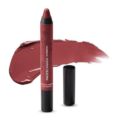 FACES CANADA Ultime Pro Matte Lip Crayon - 8HR Long Stay | Smooth Creamy Matte Texture | Intense Color in 1 Stroke | Hydrates With Chamomile & Cocoa Butter