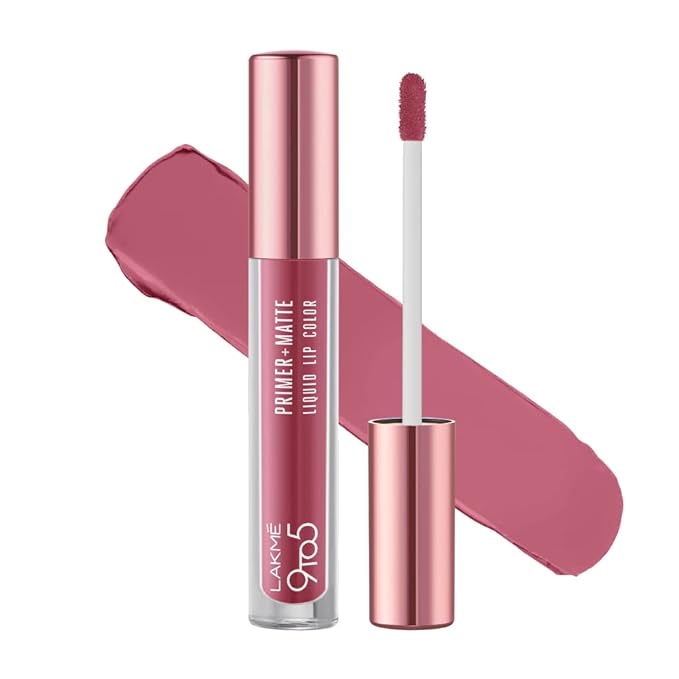 Lakmé 9to5 Primer + Matte Liquid Lip Color MP2 Power Pink