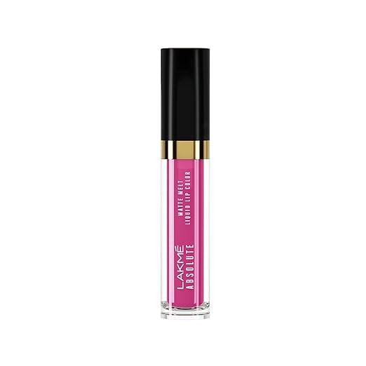 Lakmé Absolute Matte Melt Liquid Lip Color, Firey Pink, 6 ml