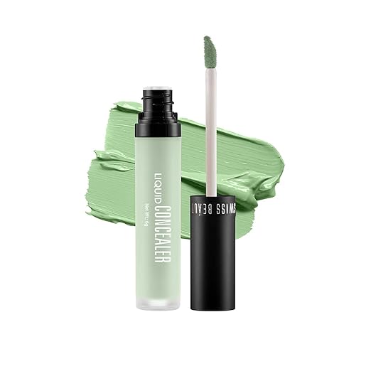 Swiss Beauty Liquid Light Weight Concealer With Full Coverage |Easily Blendable Concealer For Face Makeup With Matte Finish | Shade- Green, 6G