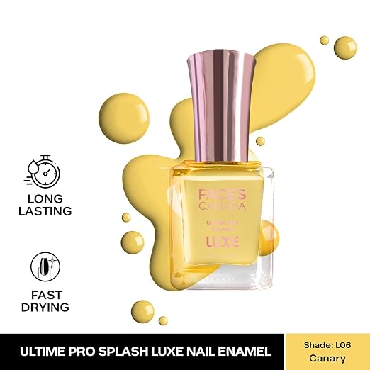 FACESCANADA Ultime Pro Splash Luxe Nail Enamel | Glossy Finish | Quick Drying | Long Lasting | High Shine | Chip Defiant | Even-Finish | Vegan | Non-Toxic | Ethanol-Free