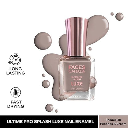 FACESCANADA Ultime Pro Splash Luxe Nail Enamel | Glossy Finish | Quick Drying | Long Lasting | High Shine | Chip Defiant | Even-Finish | Vegan | Non-Toxic | Ethanol-Free