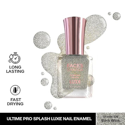 FACESCANADA Ultime Pro Splash Luxe Nail Enamel | Glossy Finish | Quick Drying | Long Lasting | High Shine | Chip Defiant | Even-Finish | Vegan | Non-Toxic | Ethanol-Free