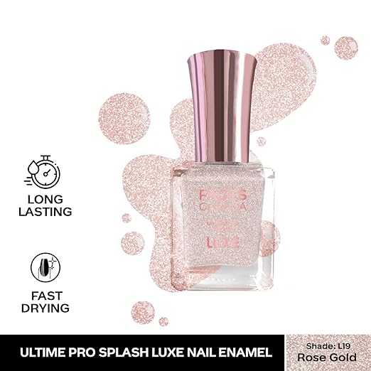 FACESCANADA Ultime Pro Splash Luxe Nail Enamel | Glossy Finish | Quick Drying | Long Lasting | High Shine | Chip Defiant | Even-Finish | Vegan | Non-Toxic | Ethanol-Free