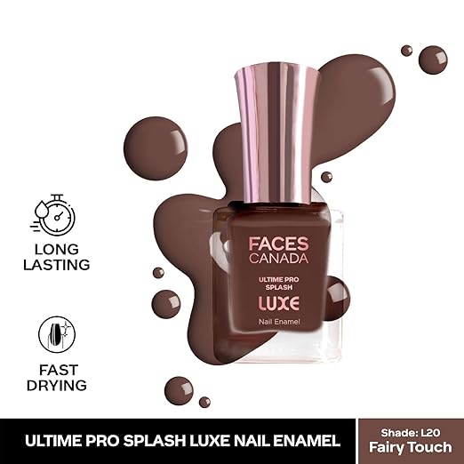 FACESCANADA Ultime Pro Splash Luxe Nail Enamel | Glossy Finish | Quick Drying | Long Lasting | High Shine | Chip Defiant | Even-Finish | Vegan | Non-Toxic | Ethanol-Free