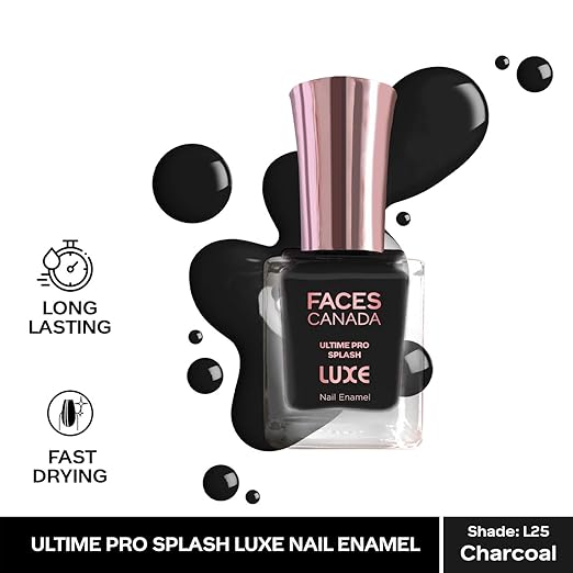 FACESCANADA Ultime Pro Splash Luxe Nail Enamel | Glossy Finish | Quick Drying | Long Lasting | High Shine | Chip Defiant | Even-Finish | Vegan | Non-Toxic | Ethanol-Free