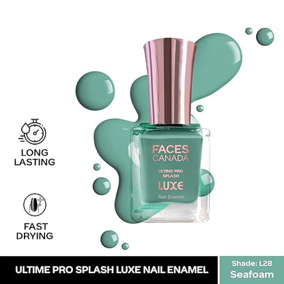 FACESCANADA Ultime Pro Splash Luxe Nail Enamel | Glossy Finish | Quick Drying | Long Lasting | High Shine | Chip Defiant | Even-Finish | Vegan | Non-Toxic | Ethanol-Free