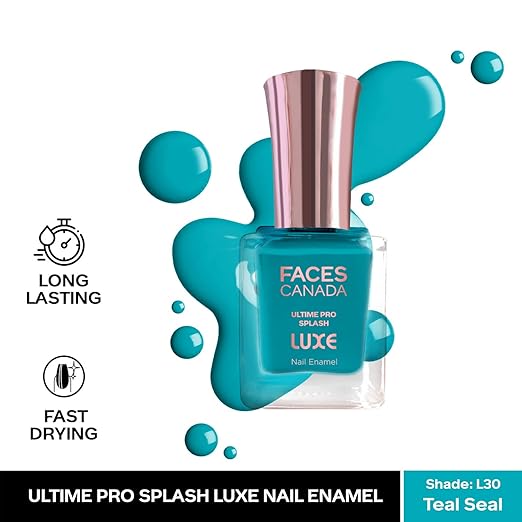 FACESCANADA Ultime Pro Splash Luxe Nail Enamel | Glossy Finish | Quick Drying | Long Lasting | High Shine | Chip Defiant | Even-Finish | Vegan | Non-Toxic | Ethanol-Free