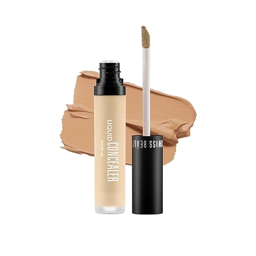 Swiss Beauty Liquid Light Weight Concealer With Full Coverage |Easily Blendable Concealer For Face Makeup With Matte Finish | Shade- Classic Nude, 6G