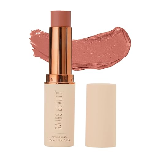 Swiss Beauty Satin Finish Panstick Foundation to Conceal & Cover, Buildable Coverage | Stick Foundation with Creamy Formula | For All Skin Types | Shade- Orange, 7gm