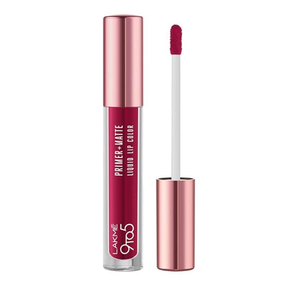 Lakmé 9to5 Primer + Matte Liquid Lip Color MM4 Dynamic Purple