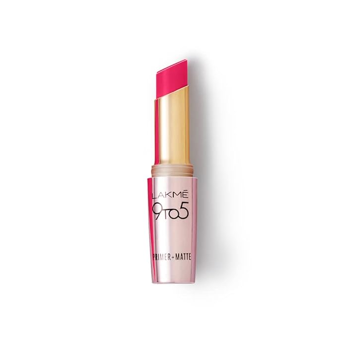 Lakme 9 To 5 Primer + Matte Lipstick, Matte Finish, Lightweight Lipstick, Lasts For 16Hrs, Nourishes Lips & Great For Daily Use, Burgundy Passion, 3.6g