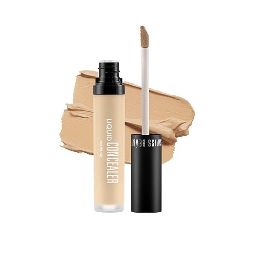 Swiss Beauty Liquid Light Weight Concealer With Full Coverage |Easily Blendable Concealer For Face Makeup With Matte Finish | Shade- Classic Nude, 6G