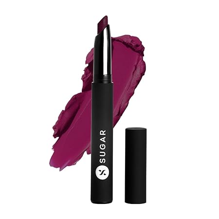 SUGAR Cosmetics Matte Attack Lipstick for Women | Transferproof & Smudgeproof | Lasts upto 12hrs | Enriched With Jojoba Oil | 2gm - Depeach Mode