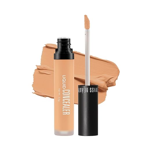 Swiss Beauty Liquid Light Weight Concealer With Full Coverage |Easily Blendable Concealer For Face Makeup With Matte Finish | Shade- Medium - Beige, 6G