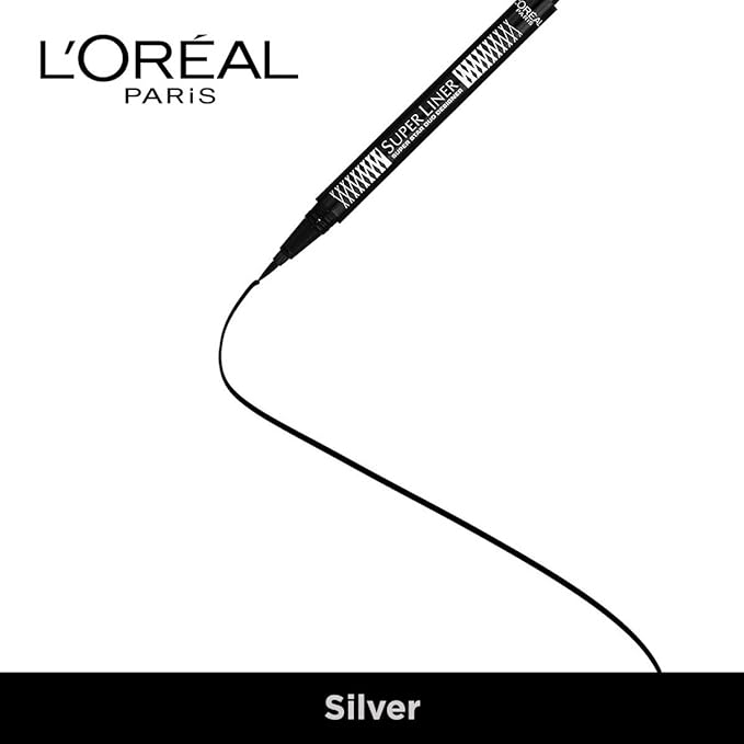 L'Oreal Paris Super Liner Superstar Duo Designer Eyeliner, Silver, 0.55g