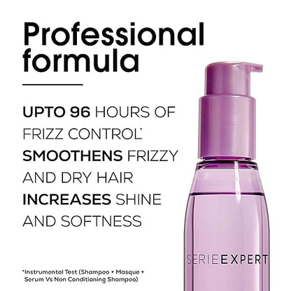 L'Oréal Professionnel Absolut Repair Oil 10-In-1 Multi-Benefit Leave-In Hair Serum, 90Ml & Pack of 2 L'Oréal Professionnel Serie Expert Liss Unlimited Blow Dry Serum 125 Ml, For Frizz-Free Hair