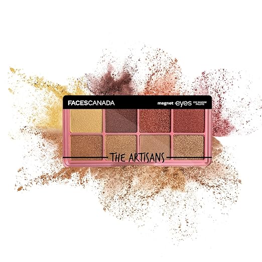 FACES CANADA Magneteyes 8 in 1 Eyeshadow Palette - The Loyalists, 6.4g | Shimmer & Matte Shades | Long Lasting & Intensely Pigmented | Buttery Soft Lightweight Texture | Smooth & Easily Blendable