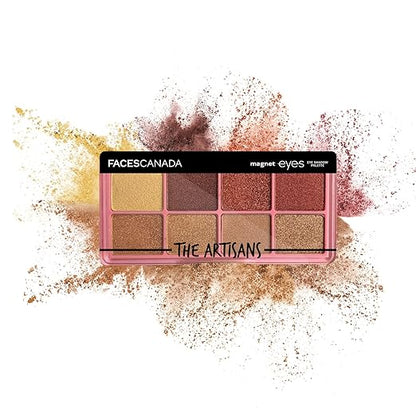 FACES CANADA Magneteyes 8 in 1 Eyeshadow Palette - The Loyalists, 6.4g | Shimmer & Matte Shades | Long Lasting & Intensely Pigmented | Buttery Soft Lightweight Texture | Smooth & Easily Blendable