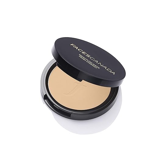 FACESCANADA Weightless Matte Finish Compact Powder - Beige, 9 g | Non Oily Matte Look | Evens Out Complexion | Hides Imperfections | Blends Effortlessly | Pressed Powder For All Skin Types