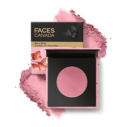 FACESCANADA Berry Blush - Hop To The Beach 01, 4g | Lightweight Long Lasting Ultra-Matte HD Finish | Silky Smooth Texture | Melts Effortlessly & Buildable | Absorbs Oil | Shea Butter | Vitamin A & C