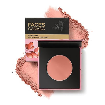 FACES CANADA Berry Blush - Hugs & Kisses 05, 4g | Lightweight Long Lasting Ultra-Matte HD Finish | Silky Smooth Texture | Melts Effortlessly & Buildable | Absorbs Oil | Shea Butter | Vitamin A & C