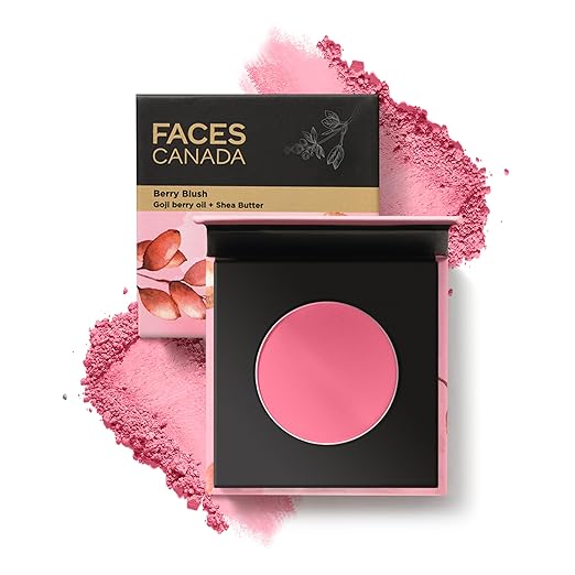 FACES CANADA Berry Blush - Love Vibes Only 03, 4g | Lightweight Long Lasting Ultra-Matte HD Finish | Silky Smooth Texture | Melts Effortlessly & Buildable | Absorbs Oil | Shea Butter | Vitamin A & C