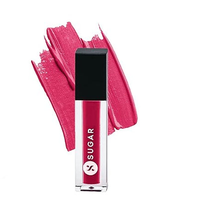 SUGAR Cosmetics Smudge Me Not Mini Liquid Lipsticks for Women | Transferproof & Waterproof | Lasts Upto 12hrs | Matte Lipstick | 1.1ml - 21 Aubergine Queen