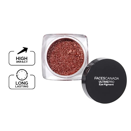 FACES CANADA Ultime Pro Eye Pigment - Silver 01, 1.8g | Shimmery Finish | Long-Lasting | Intense Pigment | Excellent Color Payoff | Smooth Application