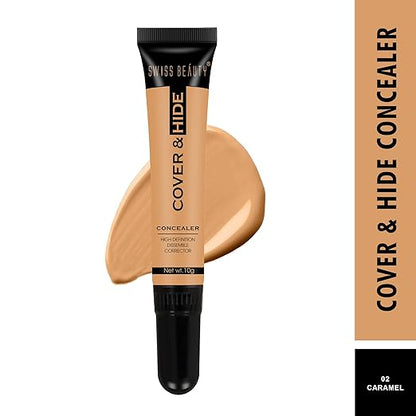 Swiss Beauty Cover & Hide Concealer | Lightweight | Long-Lasting | Blendable | Shade - Butter Scotch, 10gm