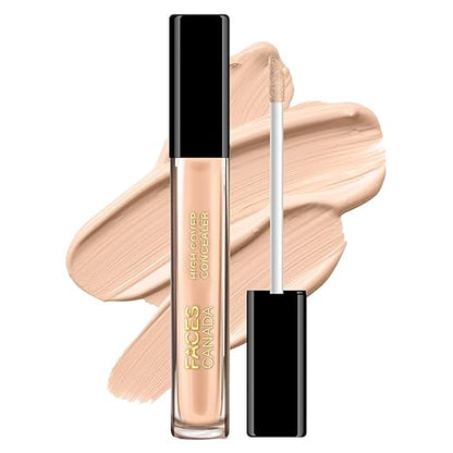 FACES CANADA High Cover Concealer - Sand Beige 01, 4ml | High Coverage Liquid Concealer | Blends Easily | Natural Finish | Covers Spots, Blemishes & Dark Circles | With Shea Butter & Vitamin E