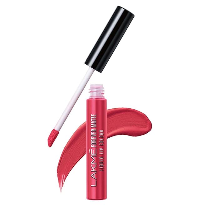 Lakme Forever Matte Liquid Lip Colour, Red Velvet, Long Lasting Liquid Lipstick, Lightweight & Comfortable - Smudge Proof, Non Transferable, 5.6 ml