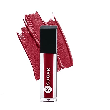 SUGAR Cosmetics - Smudge Me Not - Liquid Lipstick - 10 Drop Dead Red (Red) - 4.5 ml - Ultra Matte Liquid Lipstick, Transferproof and Waterproof, Lasts Up to 12 hours