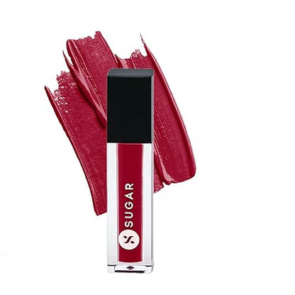 SUGAR Cosmetics - Smudge Me Not - Liquid Lipstick - 10 Drop Dead Red (Red) - 4.5 ml - Ultra Matte Liquid Lipstick, Transferproof and Waterproof, Lasts Up to 12 hours