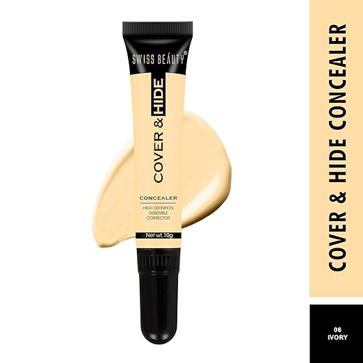 Swiss Beauty Cover & Hide Concealer | Lightweight | Long-Lasting | Blendable | Shade - Butter Scotch, 10gm