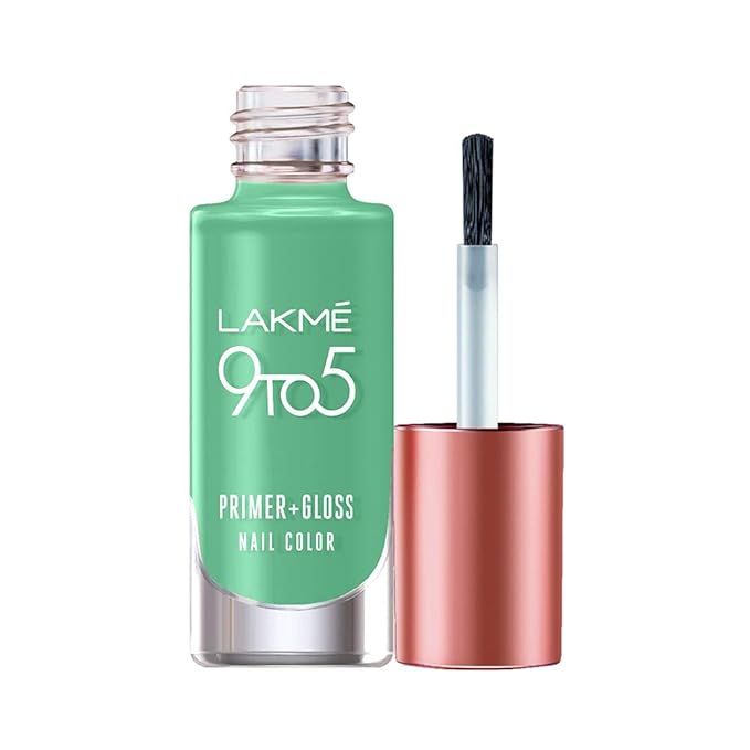 Lakmé 9To5 Primer + Glossy Finish Nail Colour, Desert Rose, 6 Ml