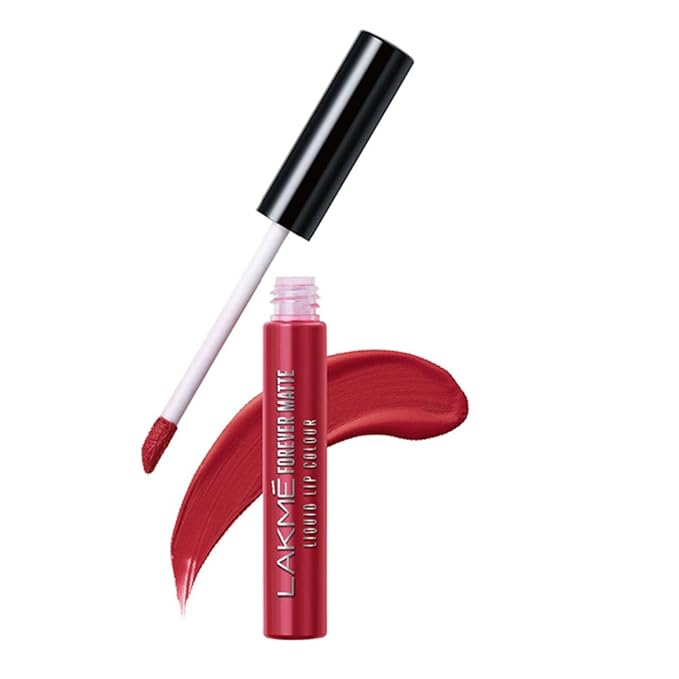 Lakme Forever Matte Liquid Lip Colour, Wine Touch, Long Lasting Liquid Lipstick, Lightweight & Comfortable - Smudge Proof, Non Transferable, 5.6 ml